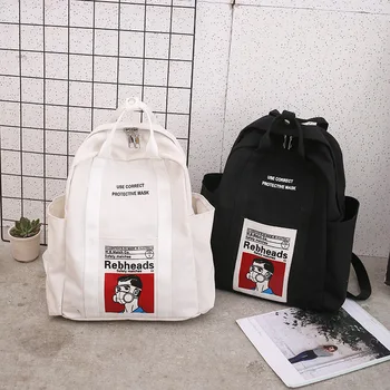 Женские дорожные рюкзаки для школьной сумки Популярный черный рюкзак для девочек, спортивные мультяшные рюкзаки для женщин, школьные сумки для девочек