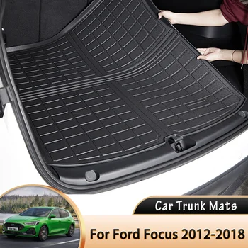 для Ford Focus MK3 2012 2013 2014 2015 2016 2017 2018 EVA Автомобильный Коврик Для Заднего Багажника Водонепроницаемый Защитный Вкладыш Коврик Для Багажника