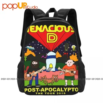 Рюкзак Tenacious D Post-Apocalypto Tour 2019, Большая вместительная сумка для книг, гимнастическая сумка в мягкой обложке, Большая вместимость
