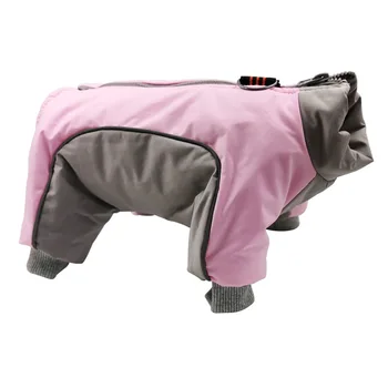 Зимняя куртка-пуховик для собак, водонепроницаемая одежда для маленьких собак, встроенный ошейник, комбинезон для щенков, водонепроницаемая шуба для домашних животных, французский бульдог