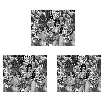 3-Кратная гидрографическая пленка - Водоотталкивающая печать - Гидропогружение - Fantasy Girls - 50 X 200 см